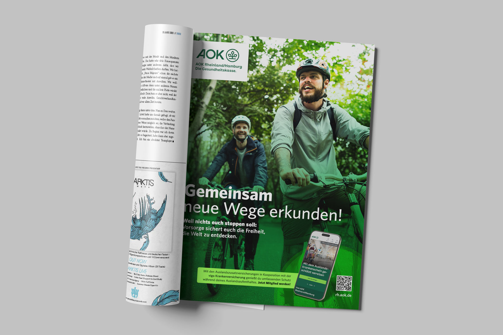 aok radfahren magazine mock